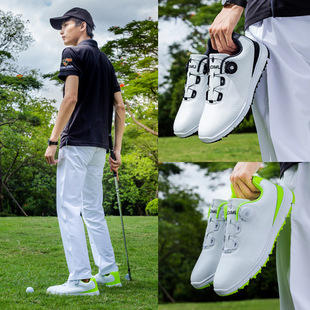 golf Shoes Men's Waterproof Non-Slip Shoes Knob Elasticized Shoelace golf Ball Sports Shoes Men's golf Shoes