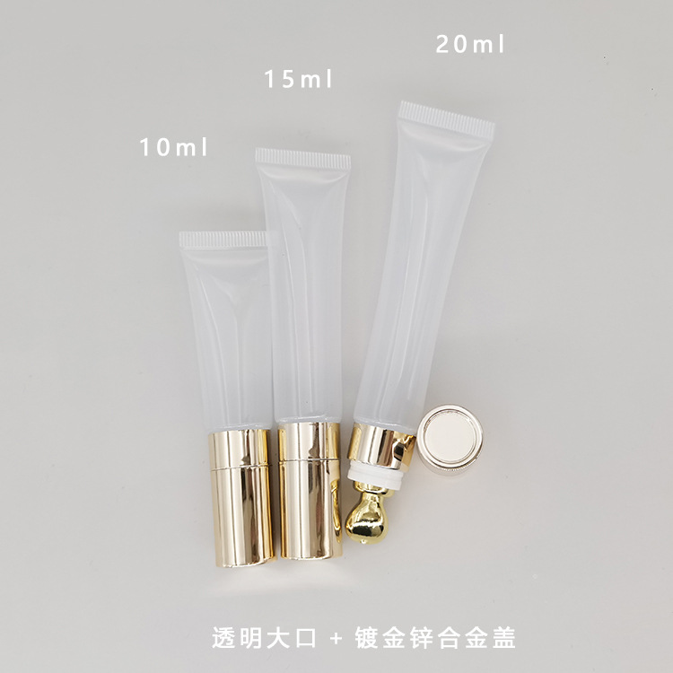 En stock manguera cosmética 10ml15ml20mlg crema de ojos esencia leche oro plata aleación zinc cerámica/cabeza eléctrica