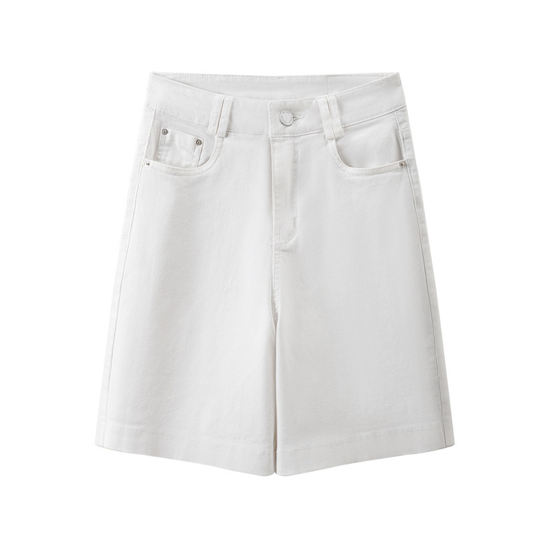 White Denim Shorts Women's 2024 New Summer Thin High Waist Slimming Wide Leg Pants Loose A Quad Pants White Denim Shorts Women's 2024 New Summer Thin High Waist Slimming Wide Leg Pants Loose A Quad Pants