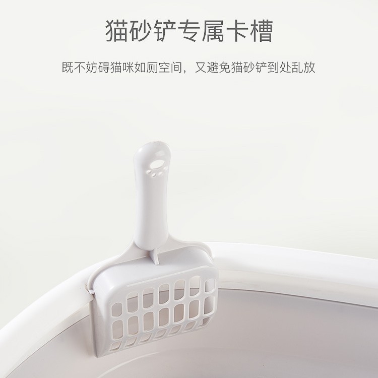 La caja de arena para gatos de gran tamaño es semicerrada, a prueba de salpicaduras externas, caja de arena para gatos de borde alto, baño para gatos, fábrica de suministros para mascotas al por mayor