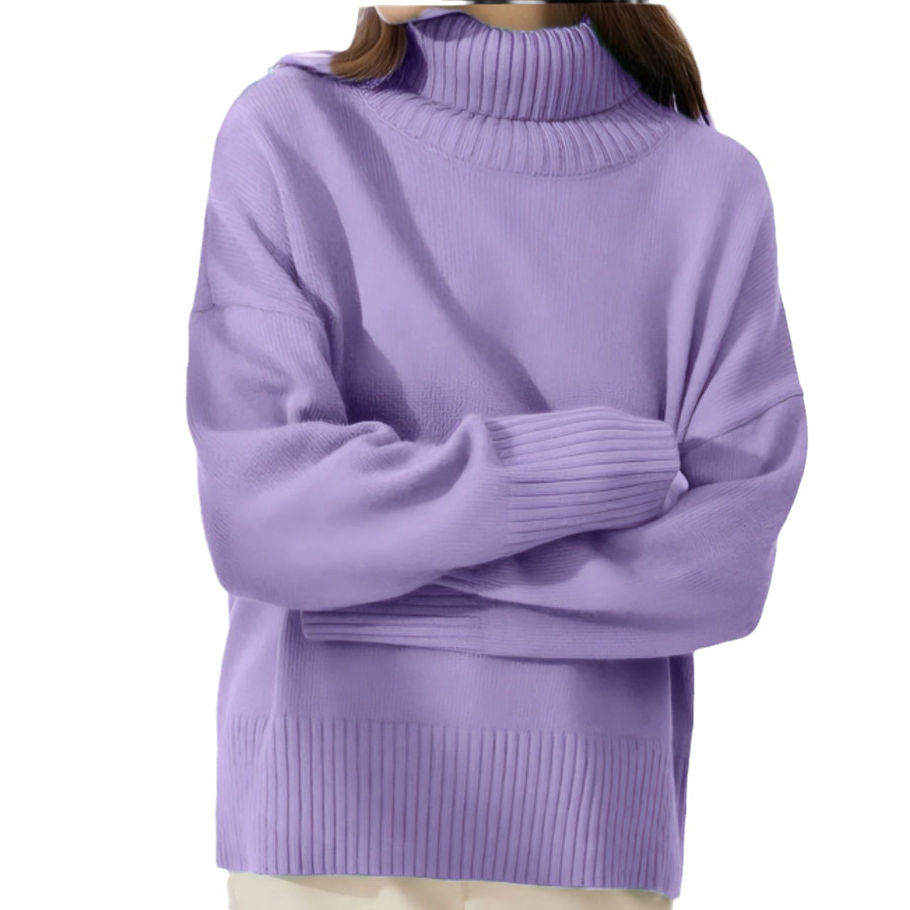 Luxury Alpaca Wool High-Neck Sweater – Ultra-Soft Anti-Pilling Pullover (S-XL, 16 Colors, Minimalist Chic Essential)_voghion.com