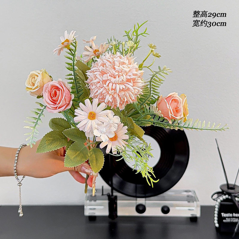 タンポポの花束造花とヒョウモンの組み合わせ造花家の装飾装飾品シルクフラワー DIY 花外国貿易|undefined