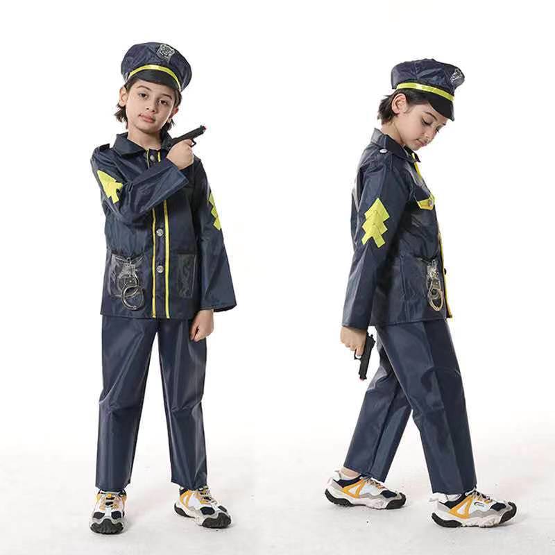 Halloween Fire Suit Children's Day Costume Police Lawyer Pilot Doctor Worker Children's Cosplay Suit