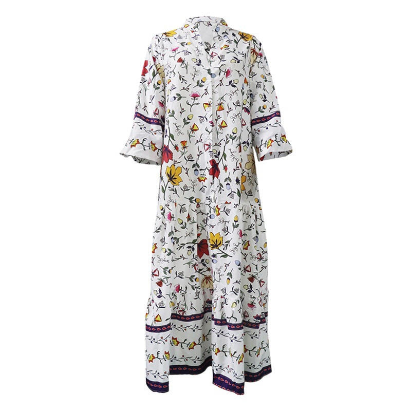 Vestido largo bohemio para mujer, estampado, estilo europeo image 1