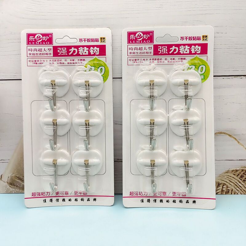 Cute cartoon hook six creative simple strong hook daily household one yuan two yuan wholesale