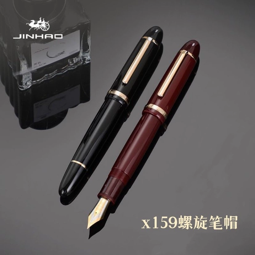 [Перьевая ручка Jinhao X159 бизнес иридий кончик 40 мм перо прямой зажим пластиковый гигантский спиральный колпачок ручка]