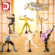 外销玩具DIY拼搭东方功夫体育竞技运动会小人儿公仔摆件儿童益智