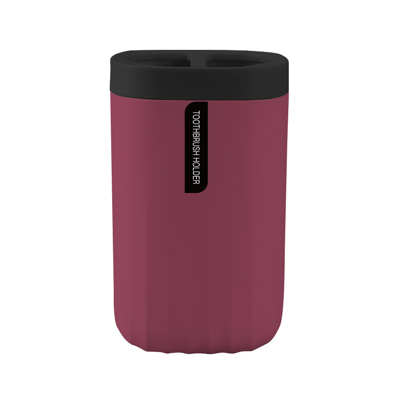 Patrón de onda Estilo nórdico cepillo de dientes caja de almacenamiento de plástico baño Baño hogar lavado taza de almacenamiento rack taza cepillo de dientes titular