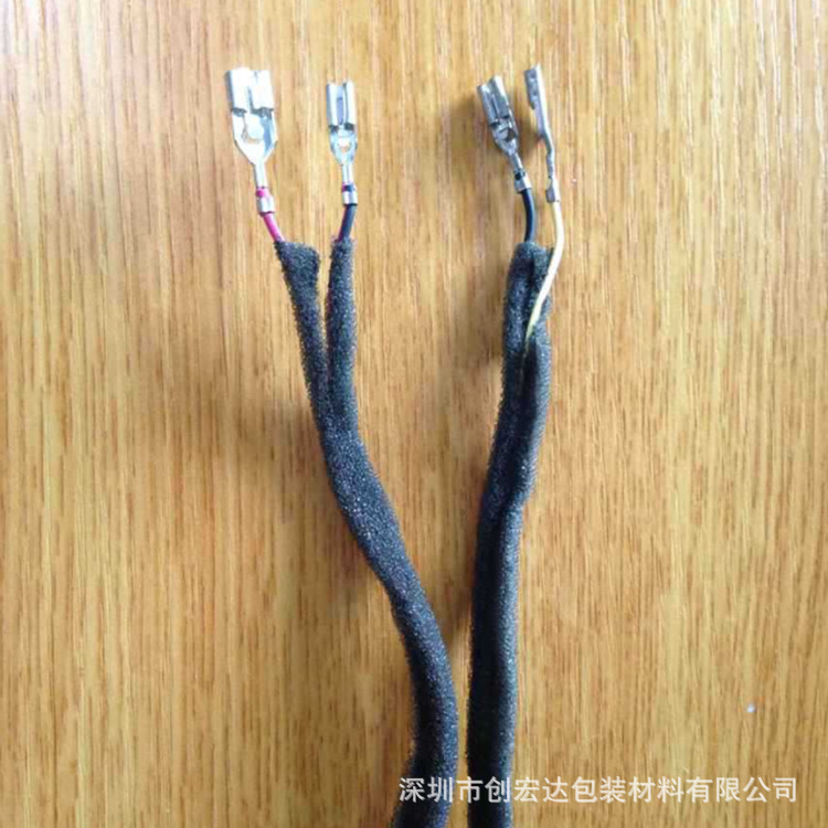 单面背胶海绵 黑色自粘泡棉 包电线海绵胶条 上胶背胶海绵条