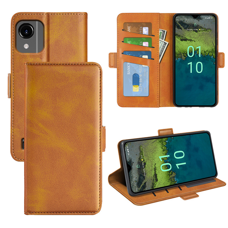 Suitable for Nokia Flip Phone Case Cross-Border Protective Cover Holder Card Leather Case C100 Magnetic Leather Mobile Phone Case
