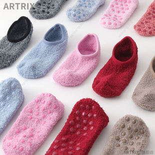 Dropshipping Slippers, Women's Furry Floor Socks, Warm Autumn and Winter Indoor Home Non-Slip Yoga Practice for Adults
