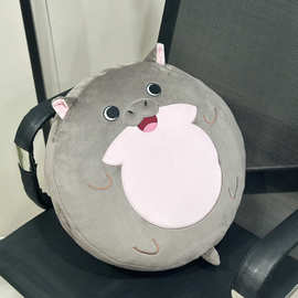 跨境moo deng hippo plush 泰国考丘小矮河马弹跳猪抱枕坐垫