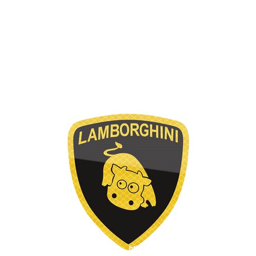 Humorous reflective sticker, connotation Ferrari donkey car sticker, scratch cover car modification, car emblem sticker, Lamborghini bull sticker
