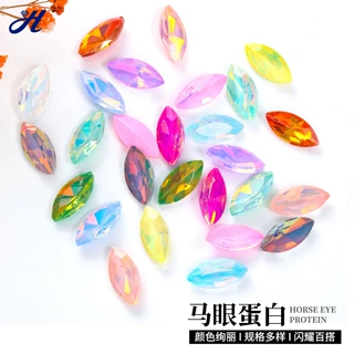 跨境热销马眼形蛋白玻璃水钻 尖底婚纱服饰鞋包diy饰品配件批发