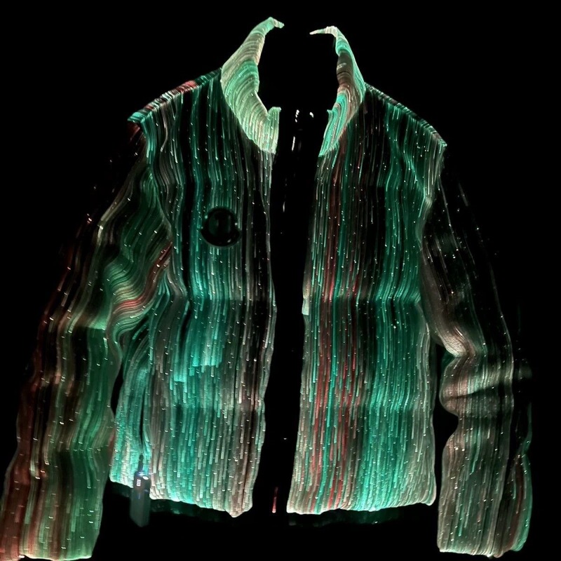 2025 Colorful Light-Changing Luminous down Jacket Fashion Versatile Casual Loose Slimming Long-Sleeve Coat Couple Style Warm