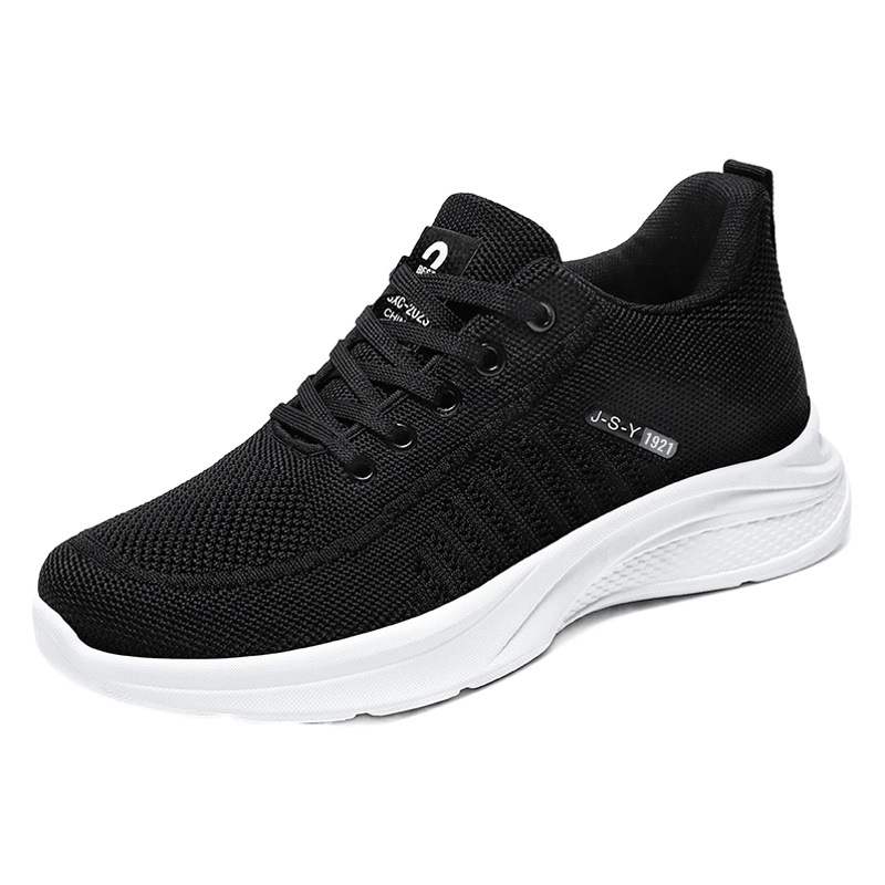 Zapatilla de deporte para hombre primavera nueva superficie de malla tejida voladora transpirable zapatos individuales generación transfronteriza Fondo suave cómodo zapatos casuales zapatos de hombre