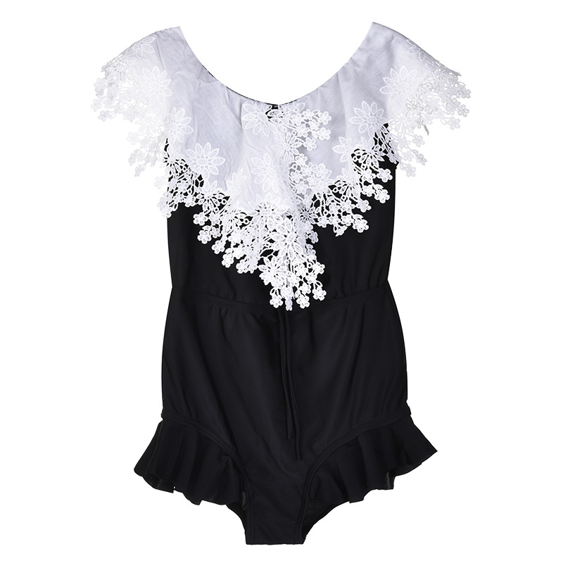 2025 traje de baño de una pieza para niños de estilo caliente liquidación gran promoción de secado rápido cómodo traje de baño de encaje de moda para niñas