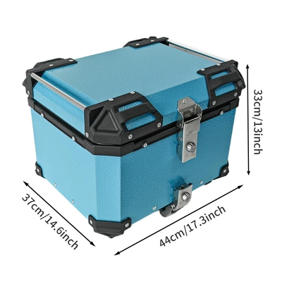 PL new model colorful universal motorcycle Motorcycle trunk - 45lflat-hammered-blue