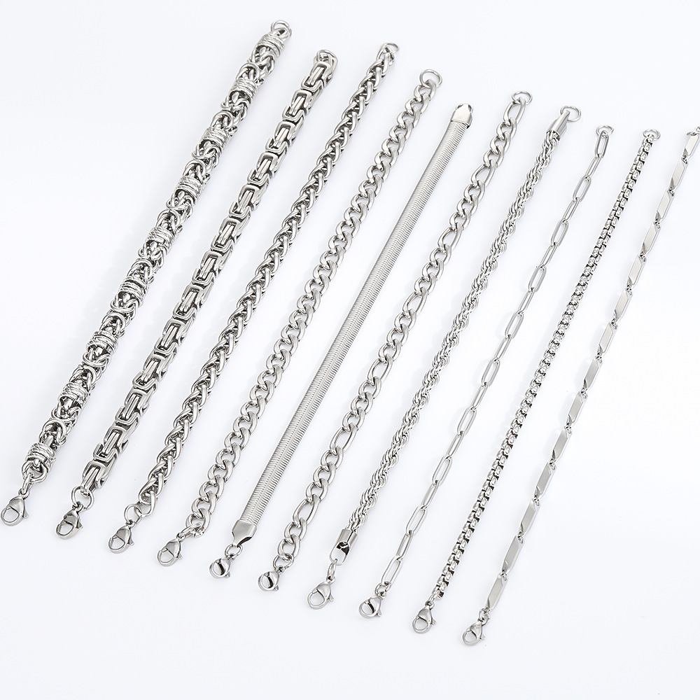 Stainless Steel Cuban Chain Bracelet For Men Bold Fashion Design_voghion.com