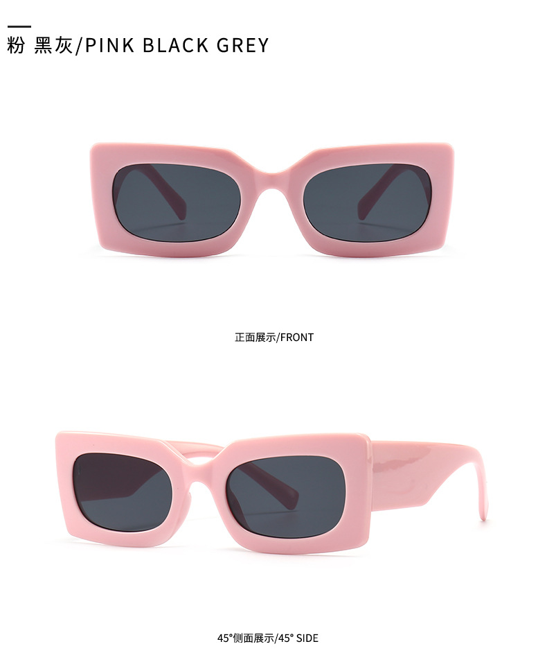 Cross-border Square Jelly Color Modern Fashion Fashion Catwalk Sunglasses display picture 5