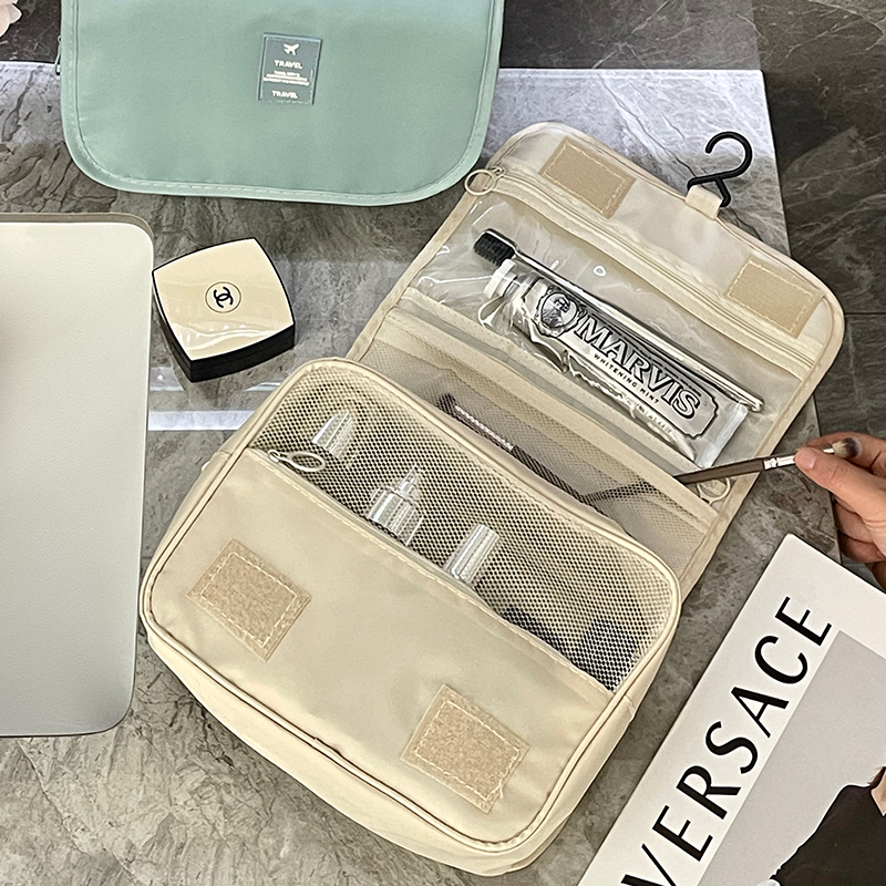 Bolsa de lavado impermeable para viajar, bolsa de maquillaje multifuncional portátil de gran capacidad para hombres, bolsa de transporte de separación seca y húmeda