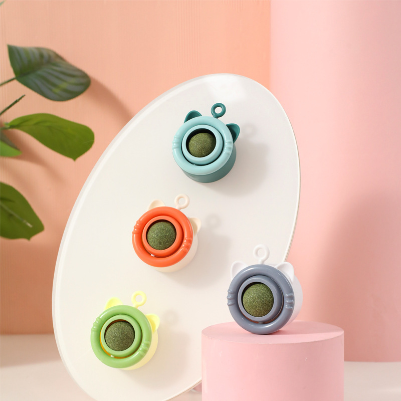 Cabeza de gato reversible, bocadillos de gato de menta, bocadillos de juguete, crema nutritiva para el cabello, puede reemplazar la bola de menta