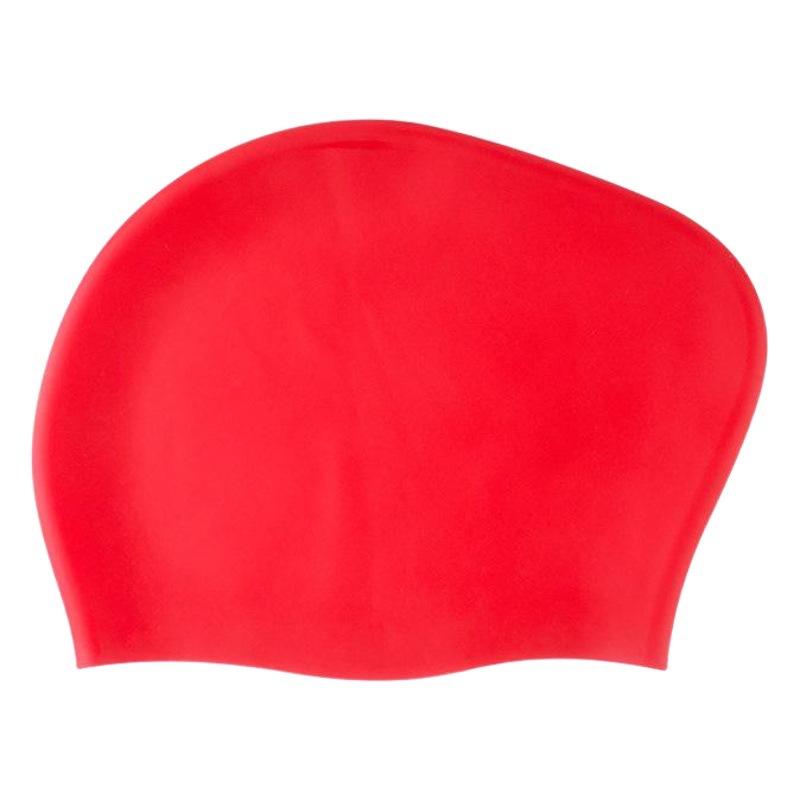 Gorro de natación de silicona de 60g para cabello largo de mujer, en stock, impermeable, de color sólido, con logo personalizable, venta directa de fábrica para cabello largo.