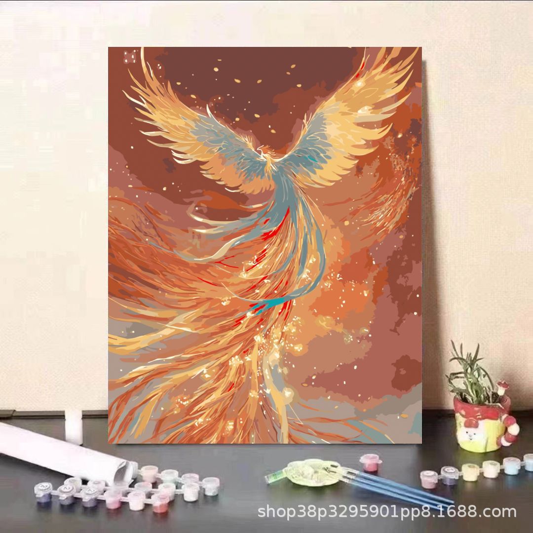 DiDi [al por mayor] pintura al óleo digital dibujos animados dibujos animados pinturas decorativas hechas a mano 40 * 50