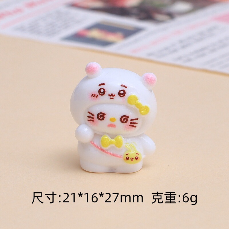 立体小伊喵喵卡通创意手工diy奶油胶树脂配饰小配件饰品材料批发|undefined