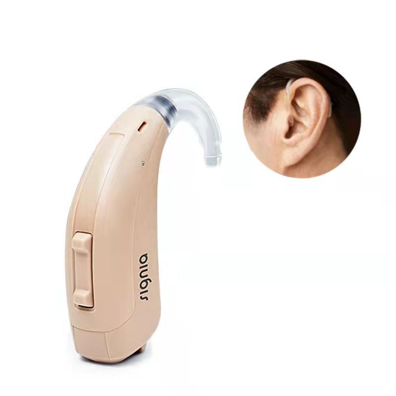De Siemens Hearing Aid Factory, La Oreja de los ancianos hacia atrás sordos tinnitus inalámbrico invisible actualización especial Purple Lotus productos genuinos