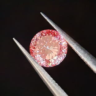Wholesale Artificial Diamond Round Pink VS1 Clarity Polygon Laboratory Cultivated Diamond Bare Stone