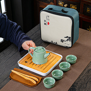 Чайный сервиз для путешествий, портативный комплект, подарок на день рождения, китайский стиль, оптовые продажи