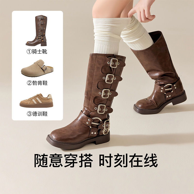 长靴子袜子女长筒过膝袜白色秋冬季厚款棉袜堆堆美拉德长靴jk长袜|undefined