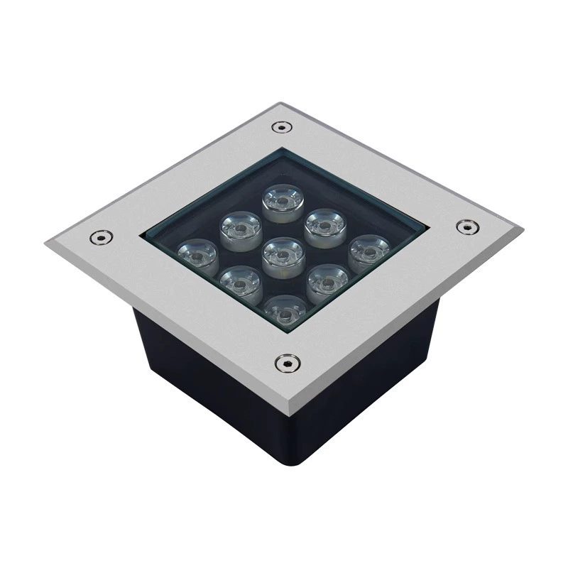 LED-уровень земли светильник, квадратная наружная лампа, варианты 1–48W, белый/теплый/RGB