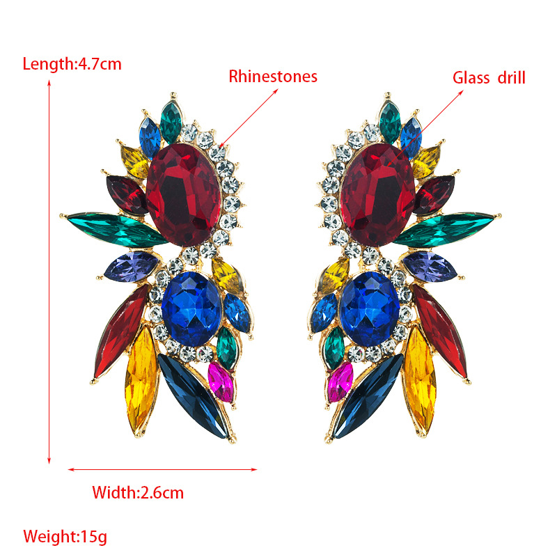 Fashion Water Droplets Alloy Inlay Rhinestone Earrings display picture 1