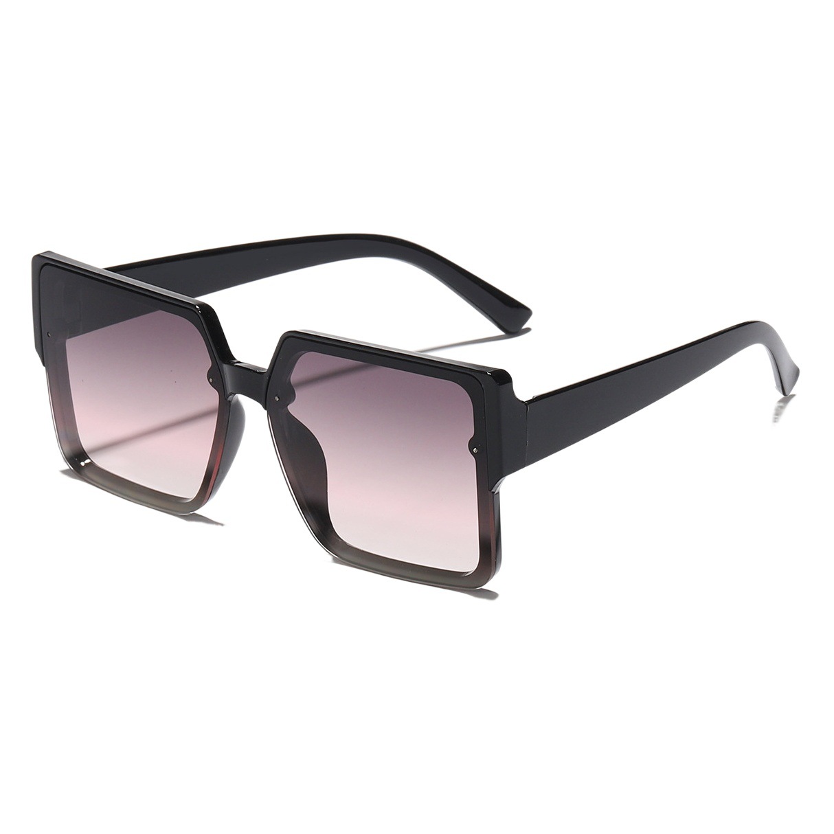 Nuevas gafas de sol de Marco grande lente de PC de moda de mujer personalidad europea y americana estilo ins gafas de sol cara grande gafas de sol adelgazantes