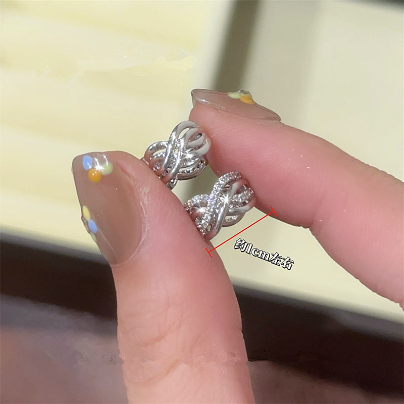 Sophisticated small universal fashionable design earrings, silver 925 sample, trend of season