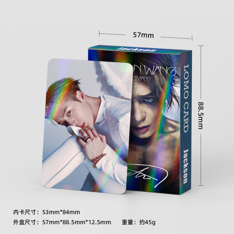预售30张镭射卡王嘉尔闪卡新专MAGICMAN2明星照片卡双面LOMO卡片|undefined