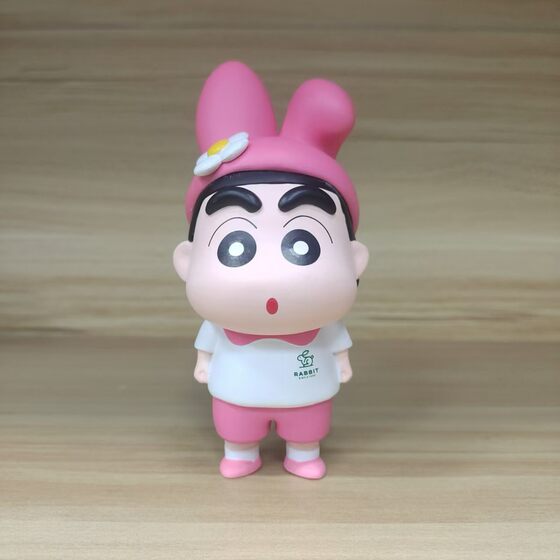 Crayon Shin-new Peripheral Hand-made Pink Rabbit Shin-new Doll Trendy Play Desktop Decorations Car Hand-made