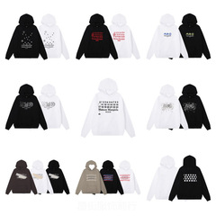 MaisM6高品质男女同款毛圈帽衫卫衣黑色皮带现货轻熟休闲整单套头