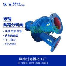 SK型两路分料阀输送阀换向阀三通分料器电动气动手动内衬陶瓷耐磨