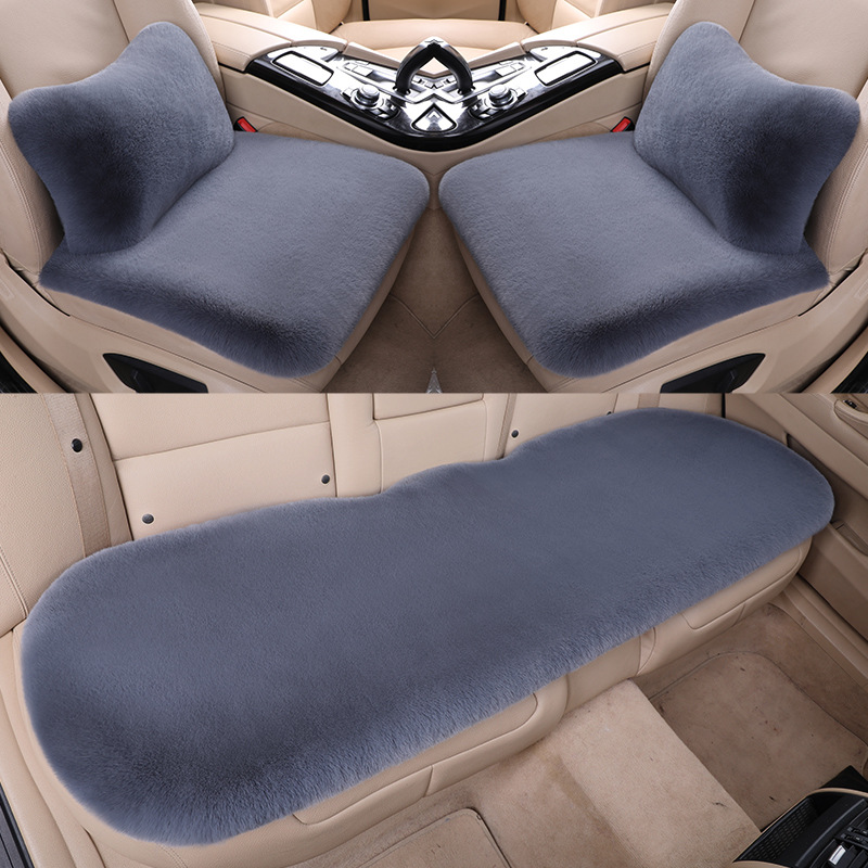 support customized winter automobile Seat cushion Plush Waist thickening winter Undercoat Female models Three cushion