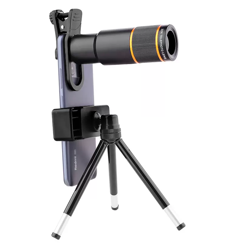 批发高倍高清新款22倍手机望远镜头外置演唱会拍摄镜头全金属长焦