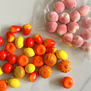 Factory Direct Sales Artificial Mini Fruit Ornaments, Fruit Hairpin Accessories, Early Education Props, Micro Landscape DIY Materials