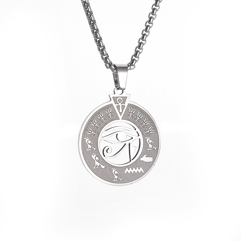 Wholesale Jewelry Hip-Hop Retro Solid Color 304 Stainless Steel Plating Pendant Necklace display picture 2