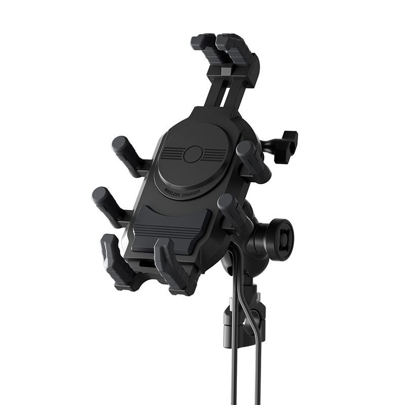 Motocicleta Modaton inalámbrica carga soporte de teléfono móvil amortiguador soporte de cámara de motocicleta doble carga rápida para llevar