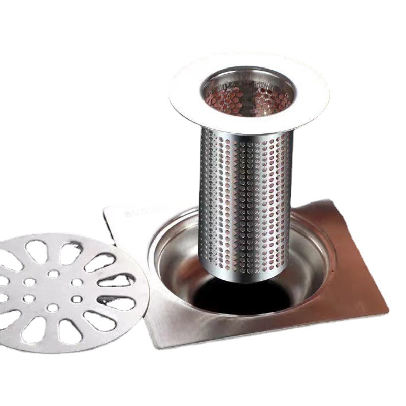 Red de drenaje de piso de alcantarillado 304 Filtro de acero inoxidable red inodoro baño antibloqueo artefacto Filtro de drenaje de piso