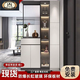 实木玄关柜鞋柜靠墙百搭入户家用新款轻奢现代屏风隔断置物门厅柜