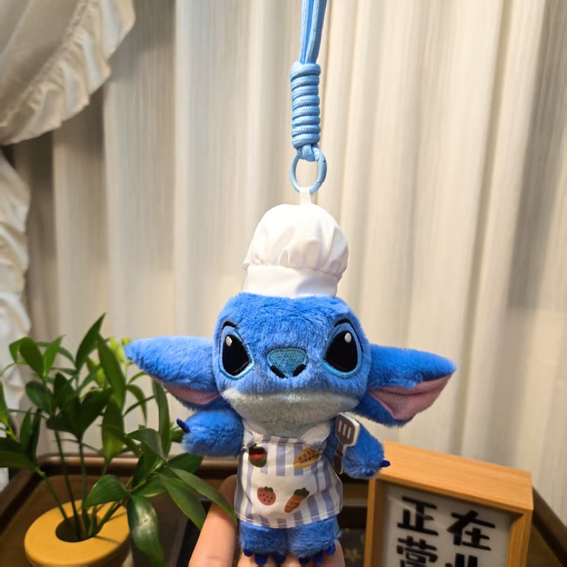 卡通饼干史迪仔毛绒挂件史迪仔星际宝贝公仔小挂件游乐城抓机娃娃|undefined