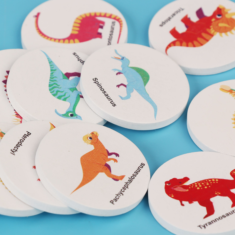 Dinosaurios temáticos juguetes de aprendizaje temprano patrones cognitivos juegos de memoria observación para encontrar el mismo entrenamiento de aprendizaje temprano
